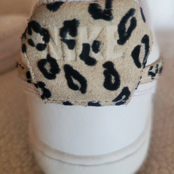 Nike Court Vision Low White w/Leopard Swoosh Court Shoe - Women's Size 8 - Picture 9 of 11